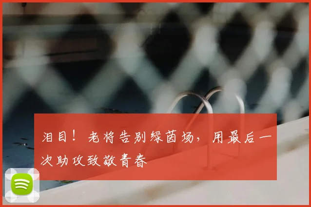 泪目！老将告别绿茵场，用最后一次助攻致敬青春